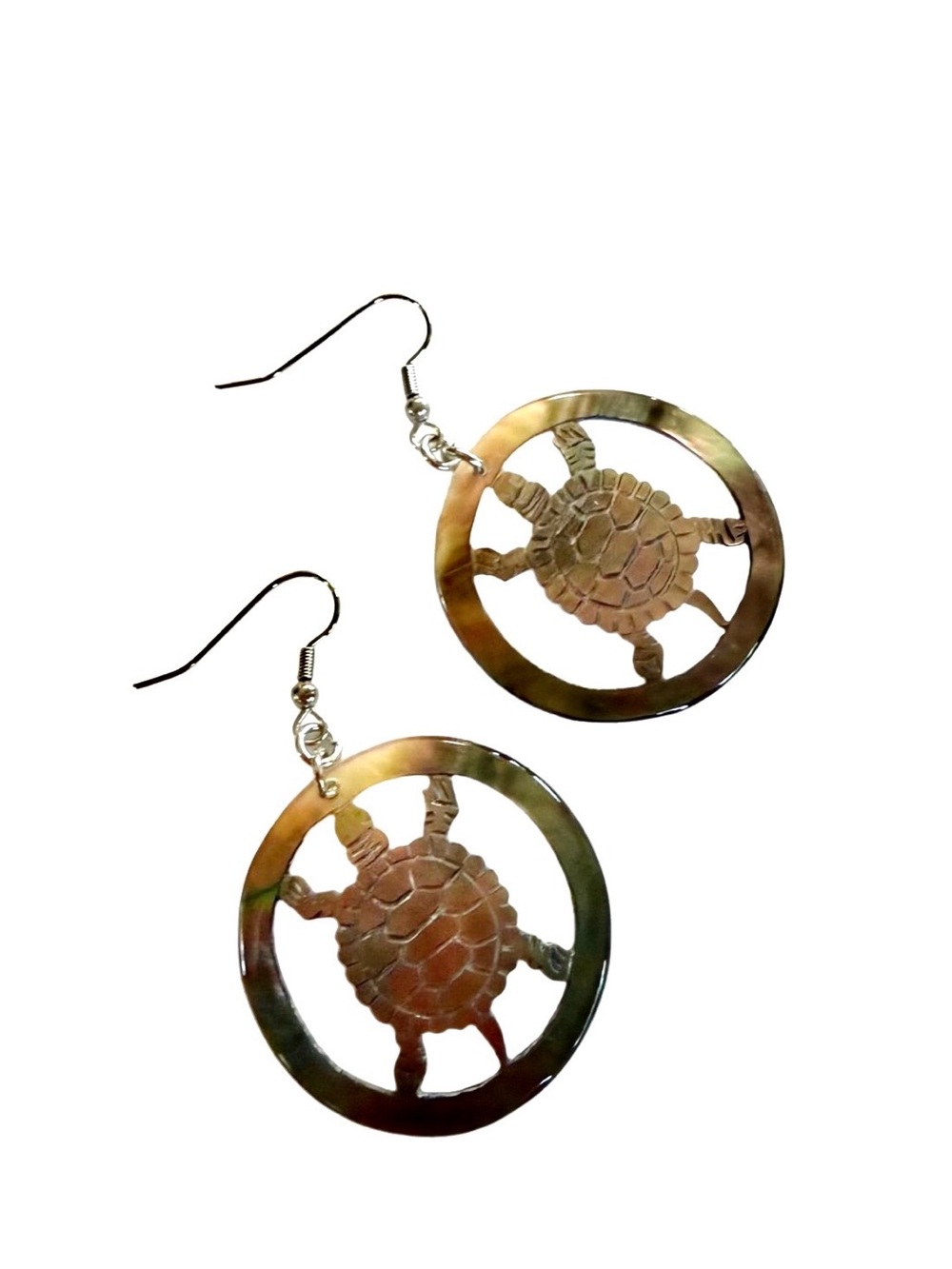 Black lip Shell Turtle Earrings
